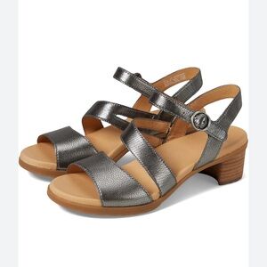 DANSKO TANSEY GUNMETAL LEATHER SANDAL NEW